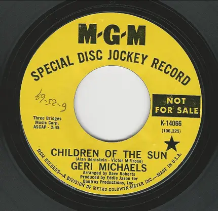 Geri Michaels - Happy Feeling / Children Of The Sun