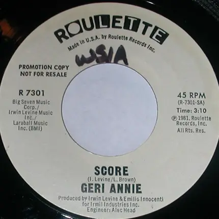 Geri Annie - Score