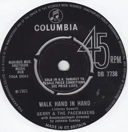 Gerry & The Pacemakers - Walk Hand In Hand