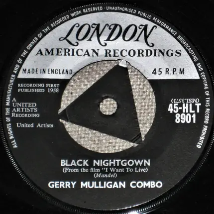 Gerry Mulligan And The Jazz Combo - I Want To Live - Theme / Black Nightgown