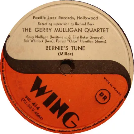 Gerry Mulligan Quartet - Bernie's Tune / Nights At The Turntable
