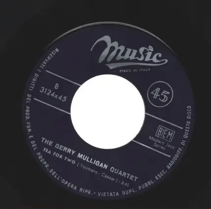 Gerry Mulligan Quartet - I'm Beginning To See The Light / Tea For Two