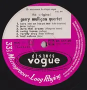 LP - Gerry Mulligan - Vol. 2 - The Original Quartet With Chet Baker - flipback cover, front laminated