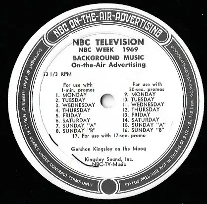 Gershon Kingsley - NBC Week 1969