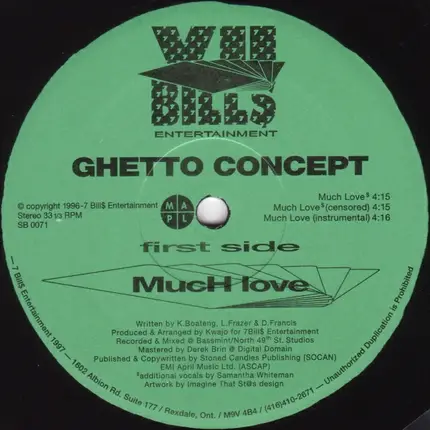 Ghetto Concept - Much Love / U.L.