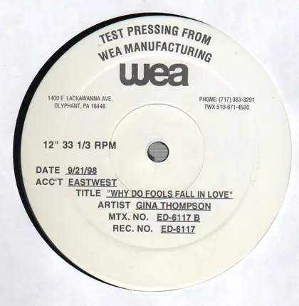 Gina Thompson / Missy Elliott & Busta Rhymes - Why Do Fools Fall In Love / Get Contact