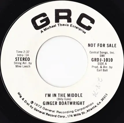 Ginger Boatwright - I'm In The Middle
