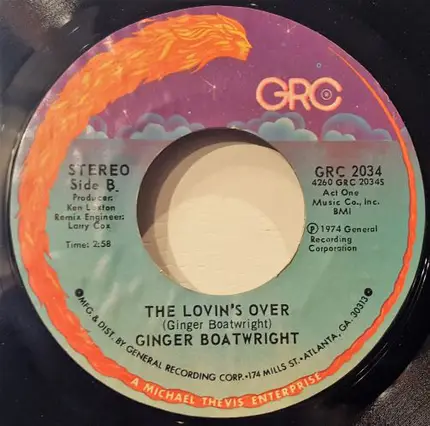 Ginger Boatwright - Juke Box Band / The Lovin's Over