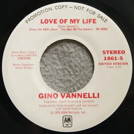 Gino Vannelli - Love Of My Life
