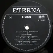 LP - Giovanni Pierluigi Da Palestrina , Corul Madrigal , Marin Constantin - Missa Brevis • Madrigale