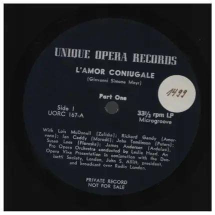 Giovanni Simone Mayr - L'Amor Coniugale