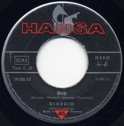 Giorgio Moroder - Stop / Believe In Me