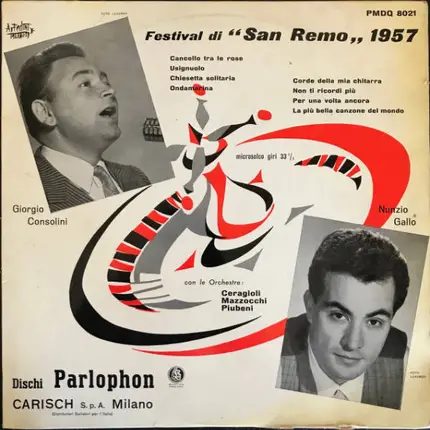 Giorgio Consolini / Nunzio Gallo Con Le Orchestre Orchestra Ceragioli , Orchestra Mazzocchi , Orche - Canzoni Di S. Remo 1957