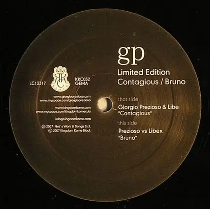 Giorgio Prezioso - Contagious / Bruno