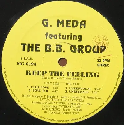 Giancarlo Meda featuring The B.B. Group - Keep The Feeling