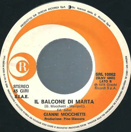 Gianni Mocchetti - Cantilena / Il Balcone Di Marta