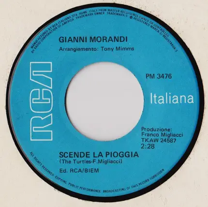 Gianni Morandi - Scende La Pioggia / Il Cigno Bianco
