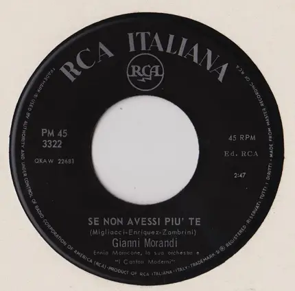 Gianni Morandi - Se Non Avessi Più Te