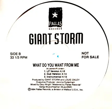 Giant Storm - Living On The Edge Of Life / What Do You Want From Me