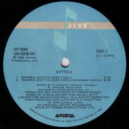 Gifted 4 - Temper (Gotta Keep Cool)