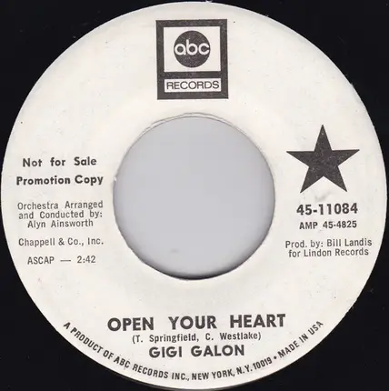 Gigi Galon - Open Your Heart