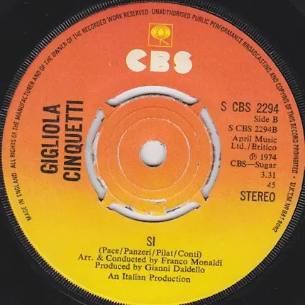 Gigliola Cinquetti - Go (Before You Break My Heart)