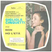 7inch Vinyl Single - Gigliola Cinquetti - Non Ho L'Eta