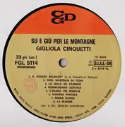 LP - Gigliola Cinquetti - Su E Giù Per Le Montagne - Italy