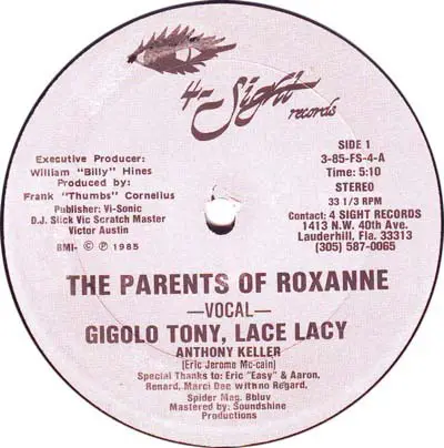 Gigolo Tony , Lacey Lace - The Parents Of Roxanne