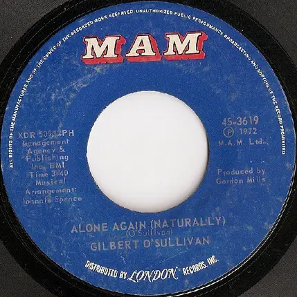 Gilbert O'Sullivan - Alone Again (Naturally)