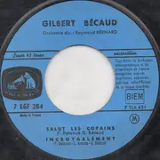 7inch Vinyl Single - Gilbert Bécaud - Salut Les Copains - Blue Labels