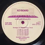 LP - Scarlatti - Sonatas For Harpsichord, Vol. 3