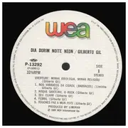 LP - Gilberto Gil - Dia Dorim Noite Neon - + OBI, Insert