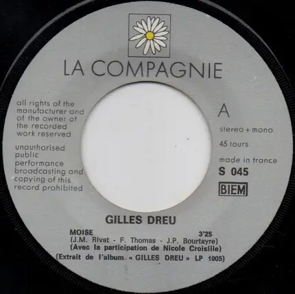 Gilles Dreu - Moise / Le Dernier Elephant