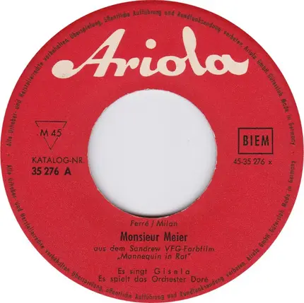 Gisela Jonas - Monsieur Meier / Chanson de Paris
