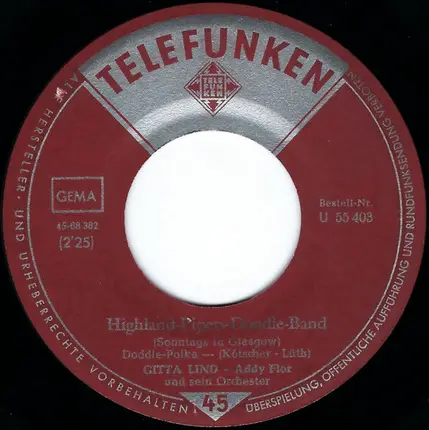 Gitta Lind - Highland-Pipers-Doodle-Band (Sonntags In Glasgow)