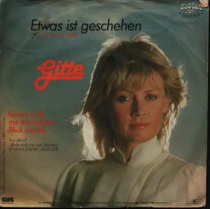Gitte - Etwas Ist Geschehen (Es Ist Nie Zu Spät)