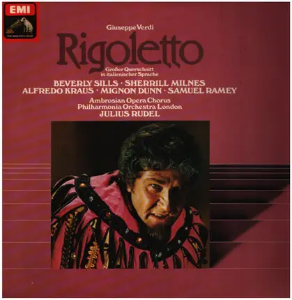 Giuseppe Verdi - Beverly Sills , Sherrill Milnes , Alfredo Kraus , Mignon Dunn , Samuel Ramey , The - Rigoletto - Großer Querschnitt In Italienischer Sprache
