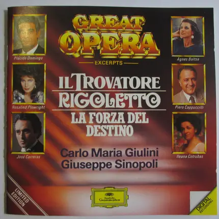 Giuseppe Verdi , Carlo Maria Giulini , Giuseppe Sinopoli - Il Trovatore • Rigoletto • La Forza Del Destino