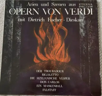 Verdi / Dietrich Fischer-Dieskau - Arien Und Szenen Aus Opern Von Verdi Mit Dietrich Fischer-Dieskau