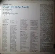 LP - Giuseppe Verdi , Philharmonia Orchestra , Philharmonia Chorus , Carlo Maria Giulini - Four Sacred Pieces (Quattro Pezzi Sacri)