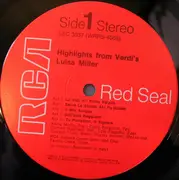 LP - Giuseppe Verdi , RCA Italiana Opera Orchestra And Chorus , Fausto Cleva - Luisa Miller (Highlights)