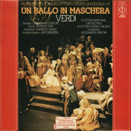 Verdi - Highlights From The Scottish Opera Production Of Un Ballo In Maschera