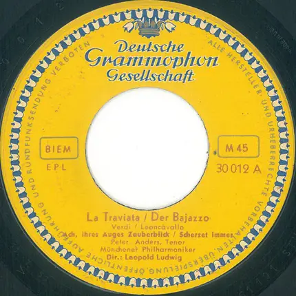 Giuseppe Verdi / Ruggiero Leoncavallo - La Traviata / Der Bajazzo