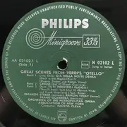 LP - Verdi - Great Scenes From Verdi's Otello