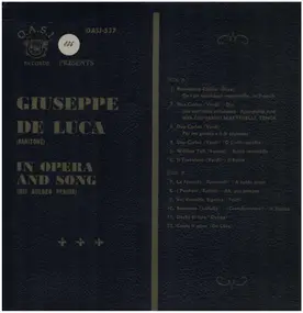 Giuseppe de Luca - In Opera and Song (His golden Period)