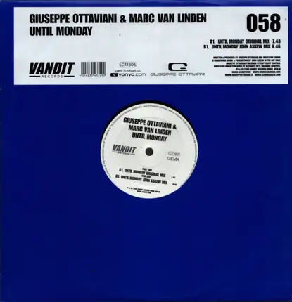 Giuseppe Ottaviani & Marc van Linden - Until Monday