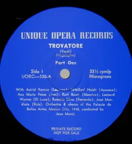 Giuseppe Verdi - Il Trovatore ,, Astrid Varnay, Jean Morel