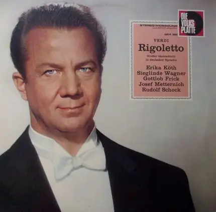 Verdi - Rigoletto - Großer Querschnitt In Deutscher Sprache (Köth, Wagner,..)