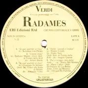LP - Giuseppe Verdi - Verdi: Edizioni Rai 22 - Da Aida Radames